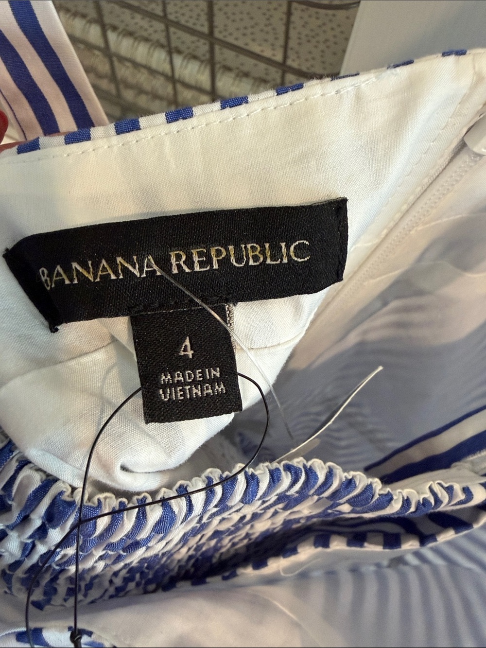Banana Republic Blue and White Striped Dress NWT Size 4 - Picture 4 of 6